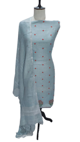 Linen embroidery suit SILK ZONE