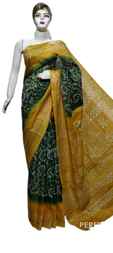 Cotton linen batik print Saree Husain