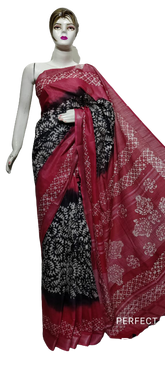 Cotton linen batik print saree Husain