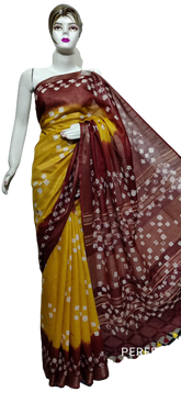 Cotton linen batik print saree Husain