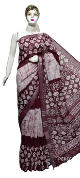 Cotton linen batik print saree Husain