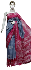 Cotton linen batik print saree Husain