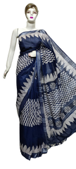 Cotton linen batik print saree Husain