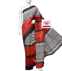 Pure Tussar Silk print saree