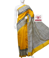 Pure Tussar Silk print saree