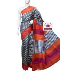 Pure Tussar Silk print saree