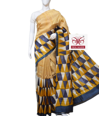 Pure Tussar Silk print saree