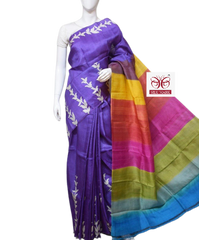 Pure Tussar Silk print saree