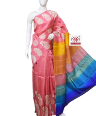 Pure Tussar Silk print saree