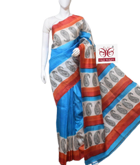 Pure Tussar Silk print saree