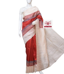 Pure Tussar Silk print saree
