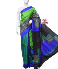 Pure Tussar Silk print saree