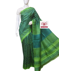 Pure Tussar Silk print saree