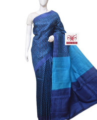 Pure Tussar Silk print saree
