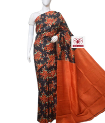 Pure Tussar Silk print saree