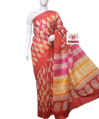 Pure Tussar Silk print saree