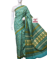 Pure Tussar Silk print saree