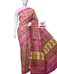 Pure Tussar Silk print saree