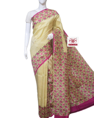 Pure Tussar Silk print saree