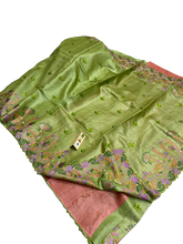 Tussar silk hand embroidery saree SILK ZONE