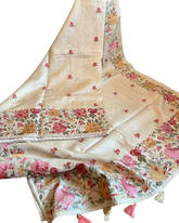 Tussar silk hand embroidery saree SILK ZONE