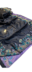 Tussar silk hand embroidery saree SILK ZONE