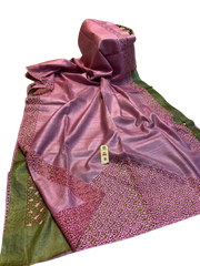 Tussar silk hand embroidery saree SILK ZONE