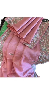 Tussar silk hand embroidery saree SILK ZONE
