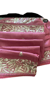 Tussar silk hand embroidery saree SILK ZONE