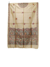 Tussar silk hand kalamkari paint dupatta silk ZONE