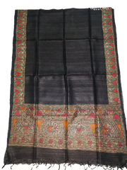 Tussar silk hand kalamkari paint dupatta SILK ZONE