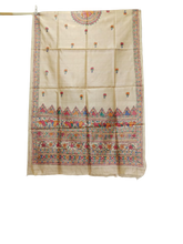 Tussar silk hand kalamkari dupatta SILK ZONE