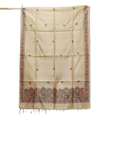 Tussar silk hand kalamkari paint dupatta SILK ZONE