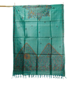 Tussar silk hand kalamkari paint dupatta SILK ZONE