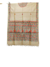 Tussar silk hand kalamkari paint dupatta SILK ZONE