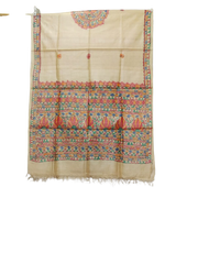 Tussar silk hand kalamkari paint dupatta SILK ZONE