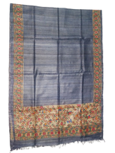 Tussar silk hand kalamkari paint dupatta SILK ZONE