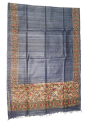Tussar silk hand kalamkari paint dupatta SILK ZONE