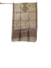 Tussar silk hand kalamkari paint dupatta SILK ZONE