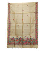 Tussar silk hand kalamkari paint dupatta SILK ZONE