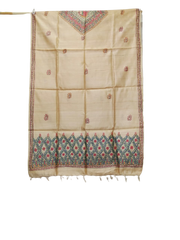 Tussar silk hand kalamkari paint dupatta silk dupatta