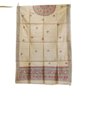 Tussar silk hand kalamkari paint dupatta SILK ZONE