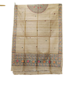 Tussar silk hand kalamkari paint dupatta SILK ZONE