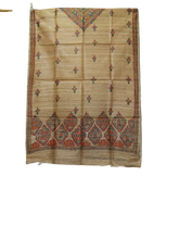 Tussar silk hand kalamkari paint dupatta SILK ZONE