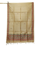 Tussar silk hand kalamkari dupatta SILK ZONE
