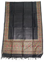 Tussar silk hand kalamkari paint dupatta SILK ZONE