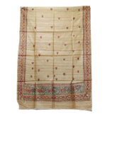 Tussar silk hand kalamkari paint dupatta SILK ZONE