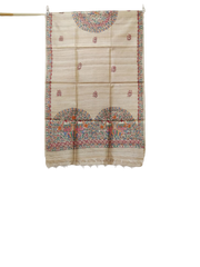 Tussar silk hand kalamkari paint dupatta SILK ZONE