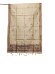 Tussar silk hand kalamkari paint dupatta SILK ZONE