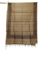 Tussar silk hand kalamkari paint dupatta SILK ZONE